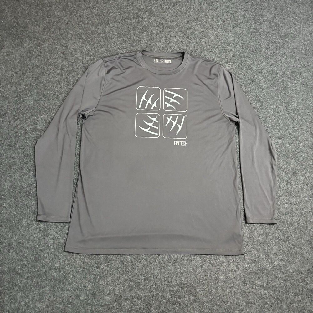 Fintech Spine Sun Defender UV Long Sleeve T-Shirt Men’s 2XL Gray